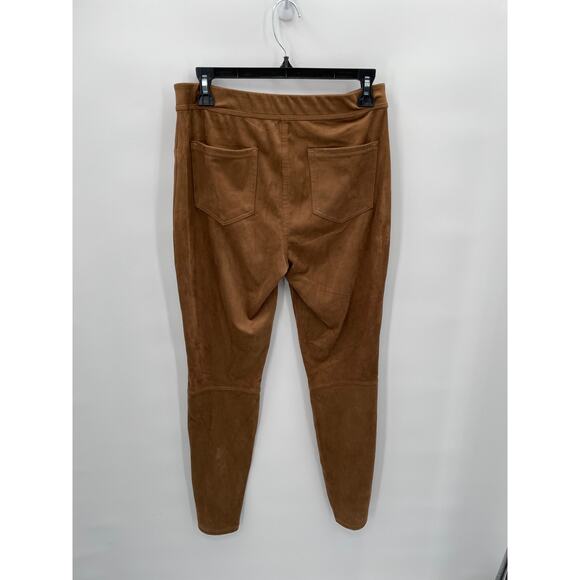 Max Studios NWT Soft Faux Suede Pull On Khaki Jegging Stretch Vicuna Pants / M - Picture 7 of 10